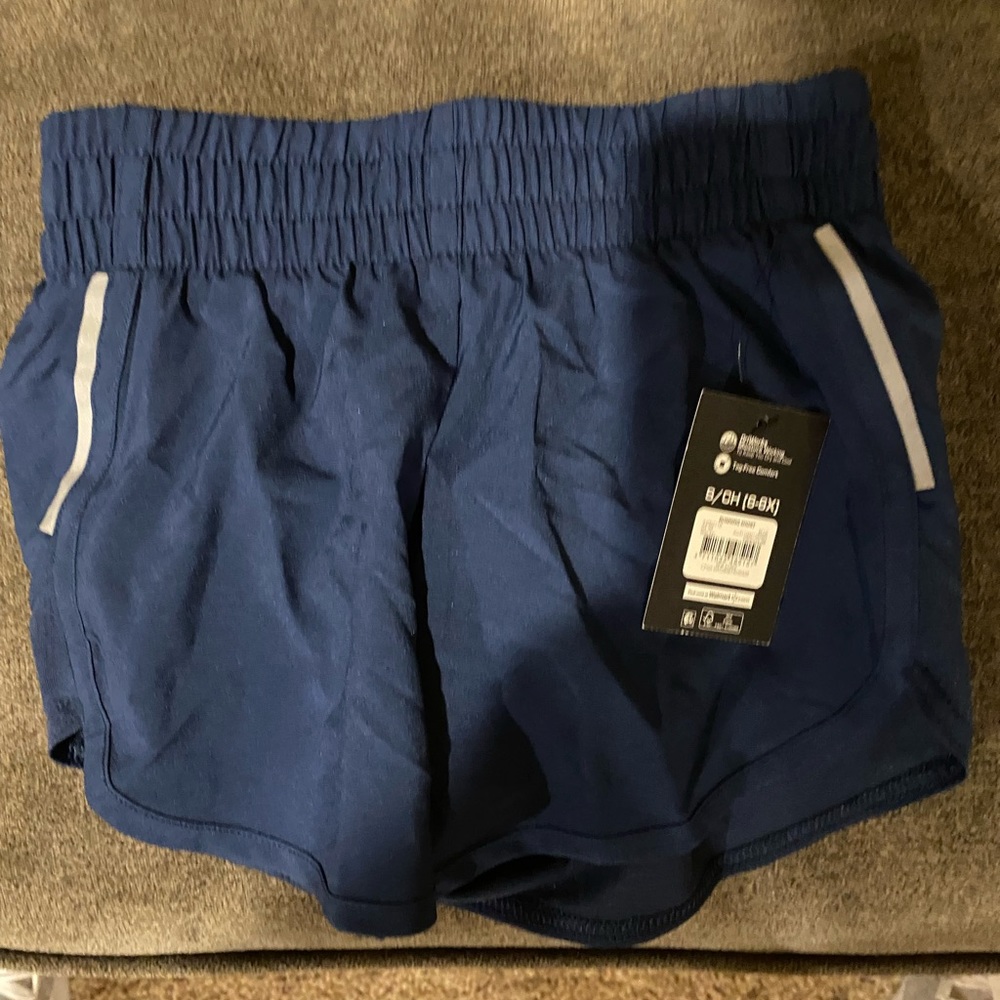 Girls Athletic Shorts Navy Blue